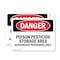 Signmission Poison Pesticide Storage Area Danger Sign, Vinyl Decal, 10in W x 7in L, 2PK OS-2PACK-DS-D-710-L-1970 - alternate 1